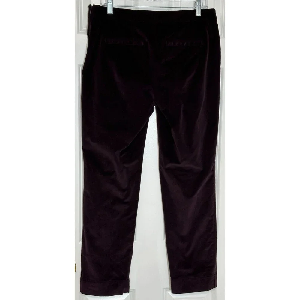 J. Jill Corduroy‎ Pants Women’s Size 8 Wine Burgundy Elevated Basics Classic